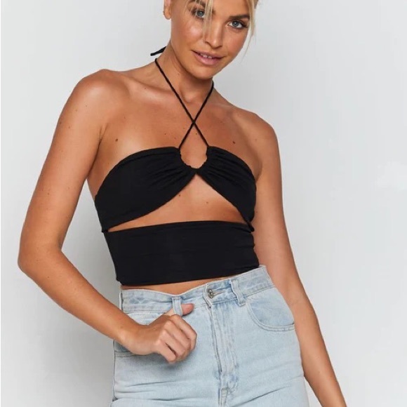 (SOLD ON FB) BEGINNING BOUTIQUE Bowie Crop Top - Picture 2 of 5